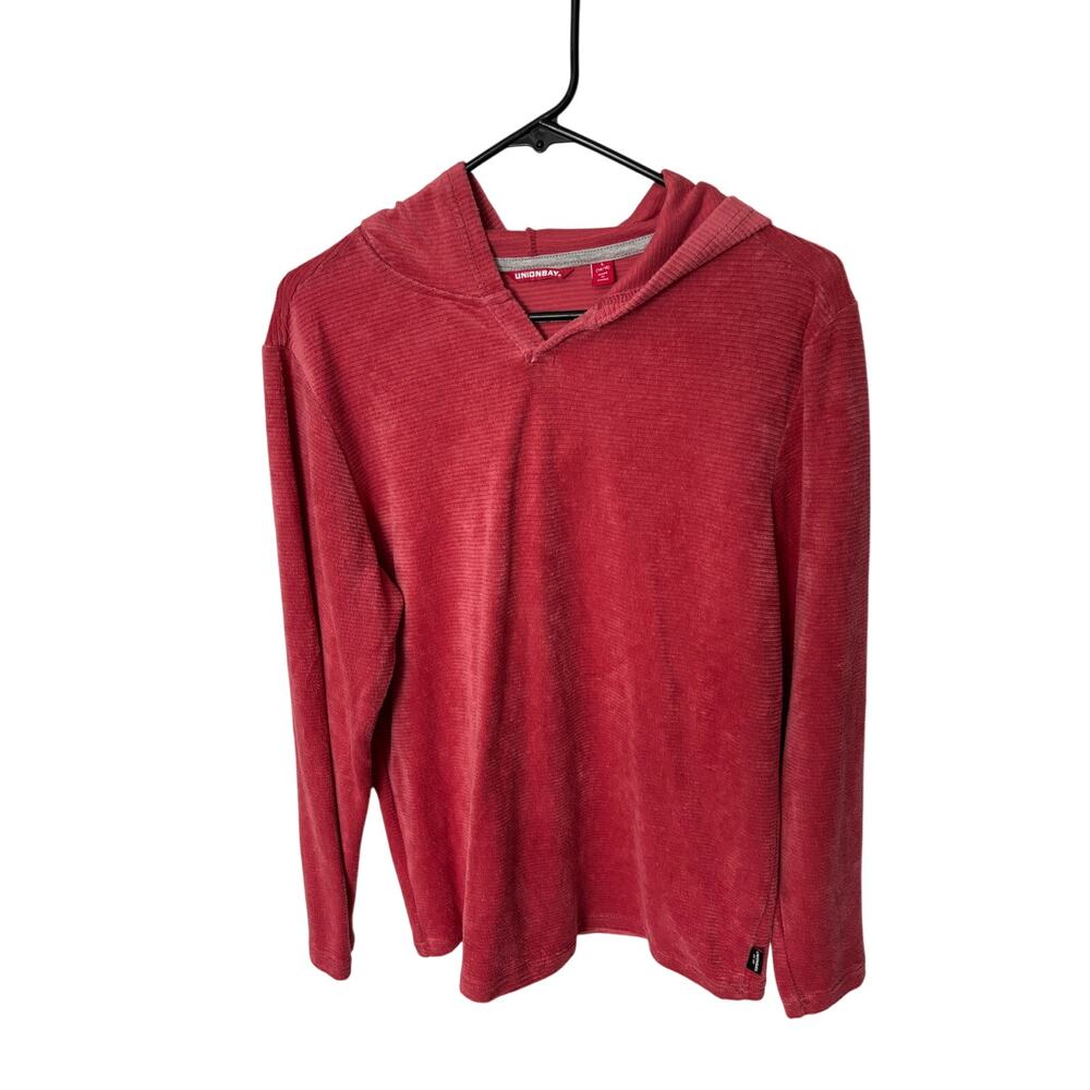 Union Bay Red Velour hoodie pullover size large
